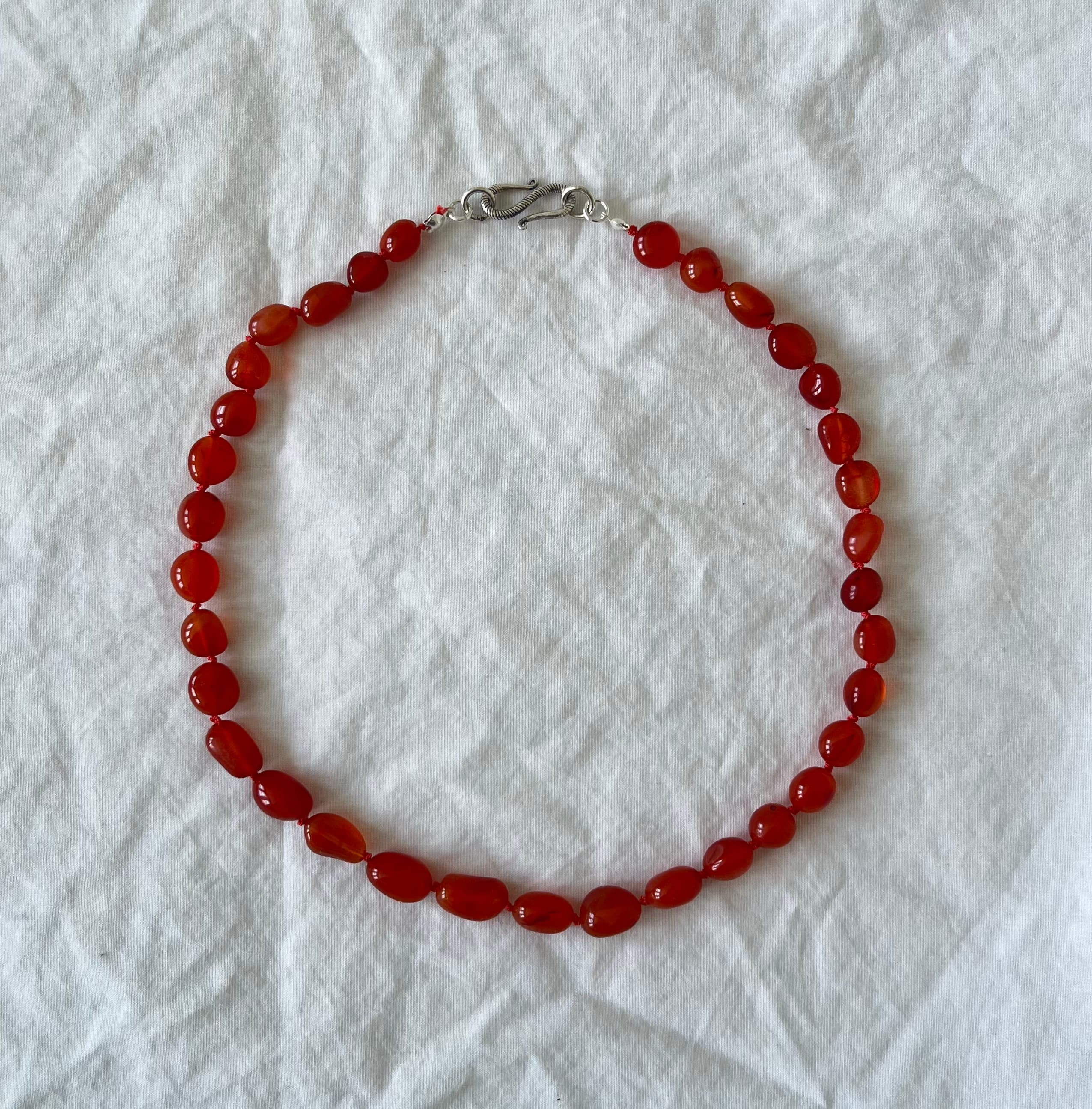 A handmade beaded necklace