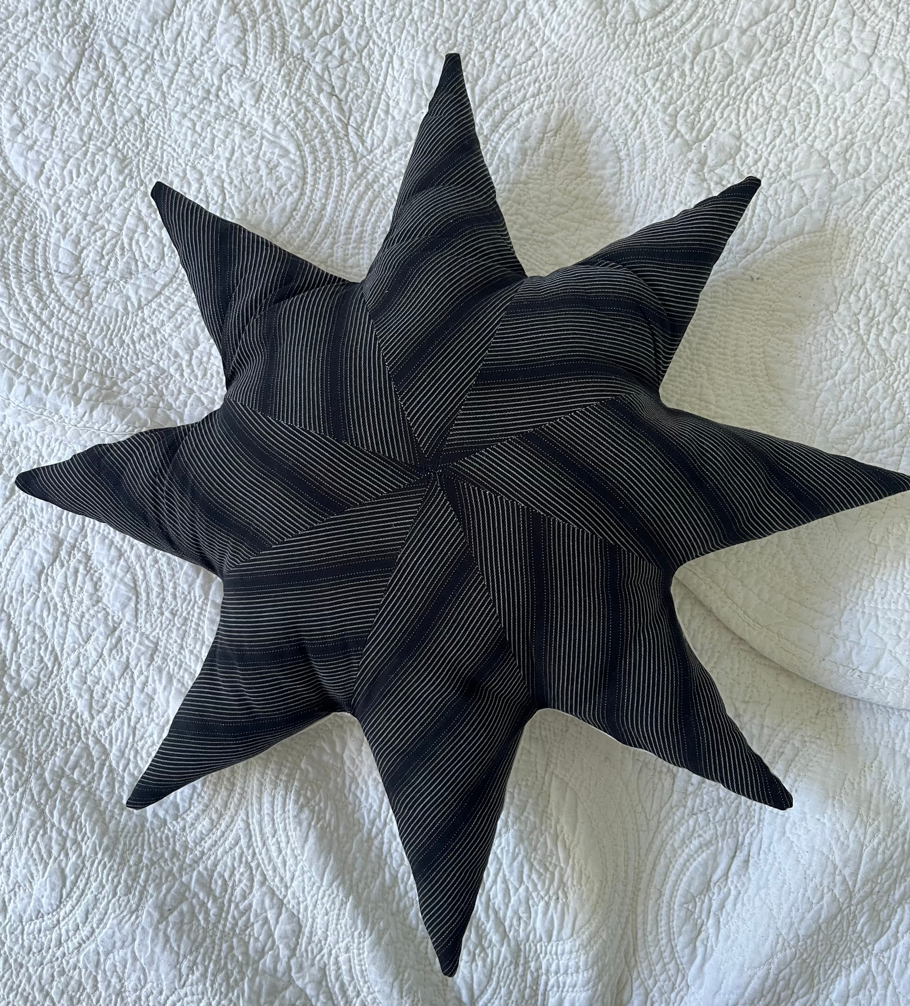 A handmade star pillow